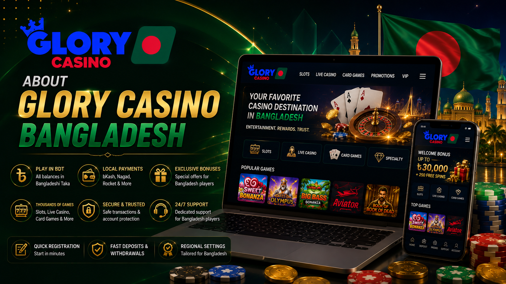 Glory Casino Bangladesh safe online casino experience for players in Bangladesh